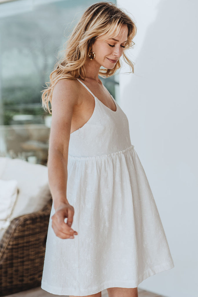 Robe Érin Blanc Brodé