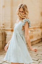 Robe Lucia Menthe Brodé