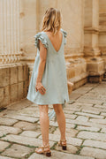 Robe Lucia Menthe Brodé