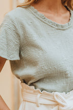 Blouse Bella Menthe Brodé
