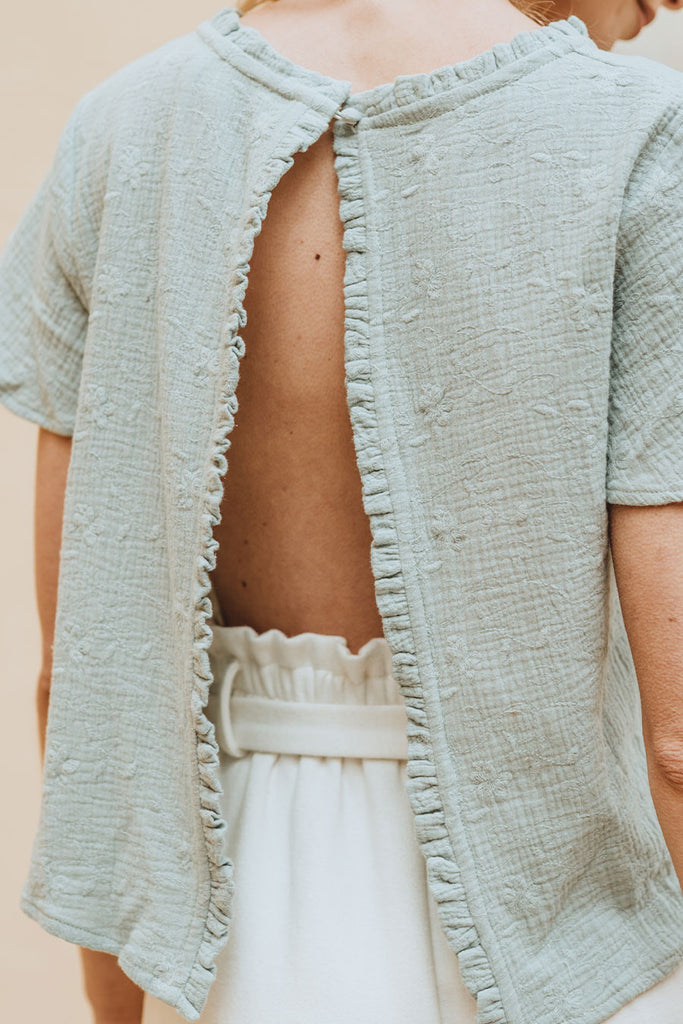 Blouse Bella Menthe Brodé