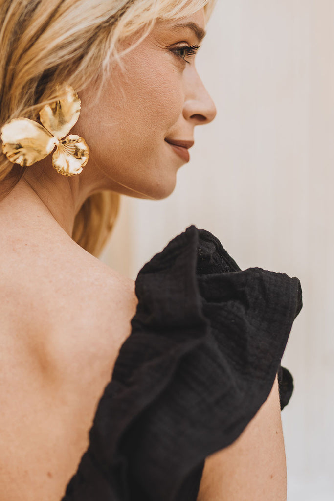 Robe Perla Noir Coton