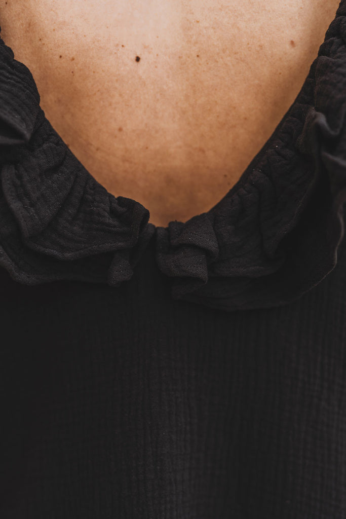 Robe Perla Noir Coton
