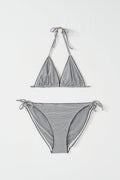 Petit Bateau - Maillot 2 Pieces  - Bleu Et Blanc - Femme