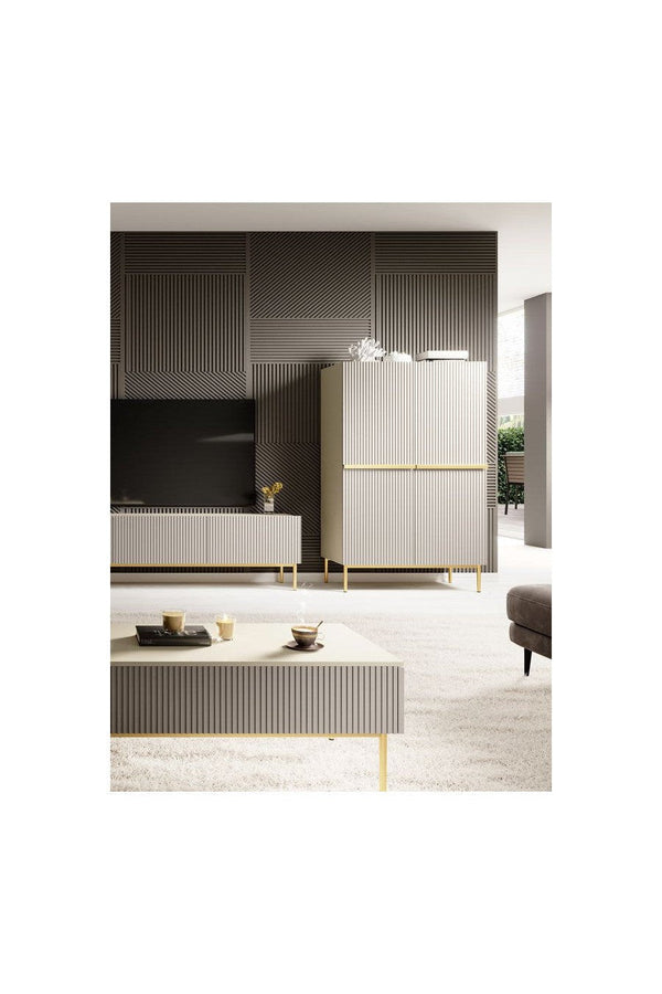 Kasha - Buffet Haut 2 Portes - Pieds Or