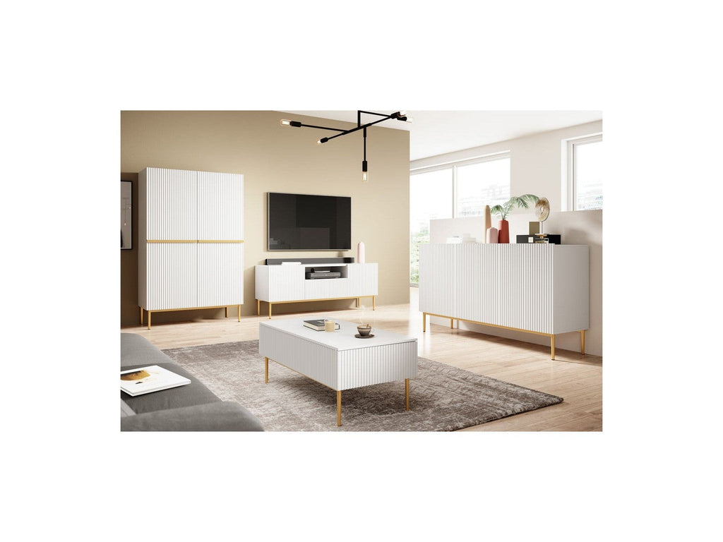 Kasha - Buffet Haut 2 Portes - Pieds Or