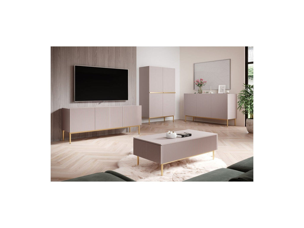 Kasha - Buffet Haut 2 Portes - Pieds Or