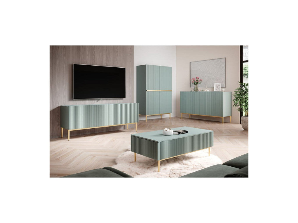 Kasha - Buffet Haut 2 Portes - Pieds Or