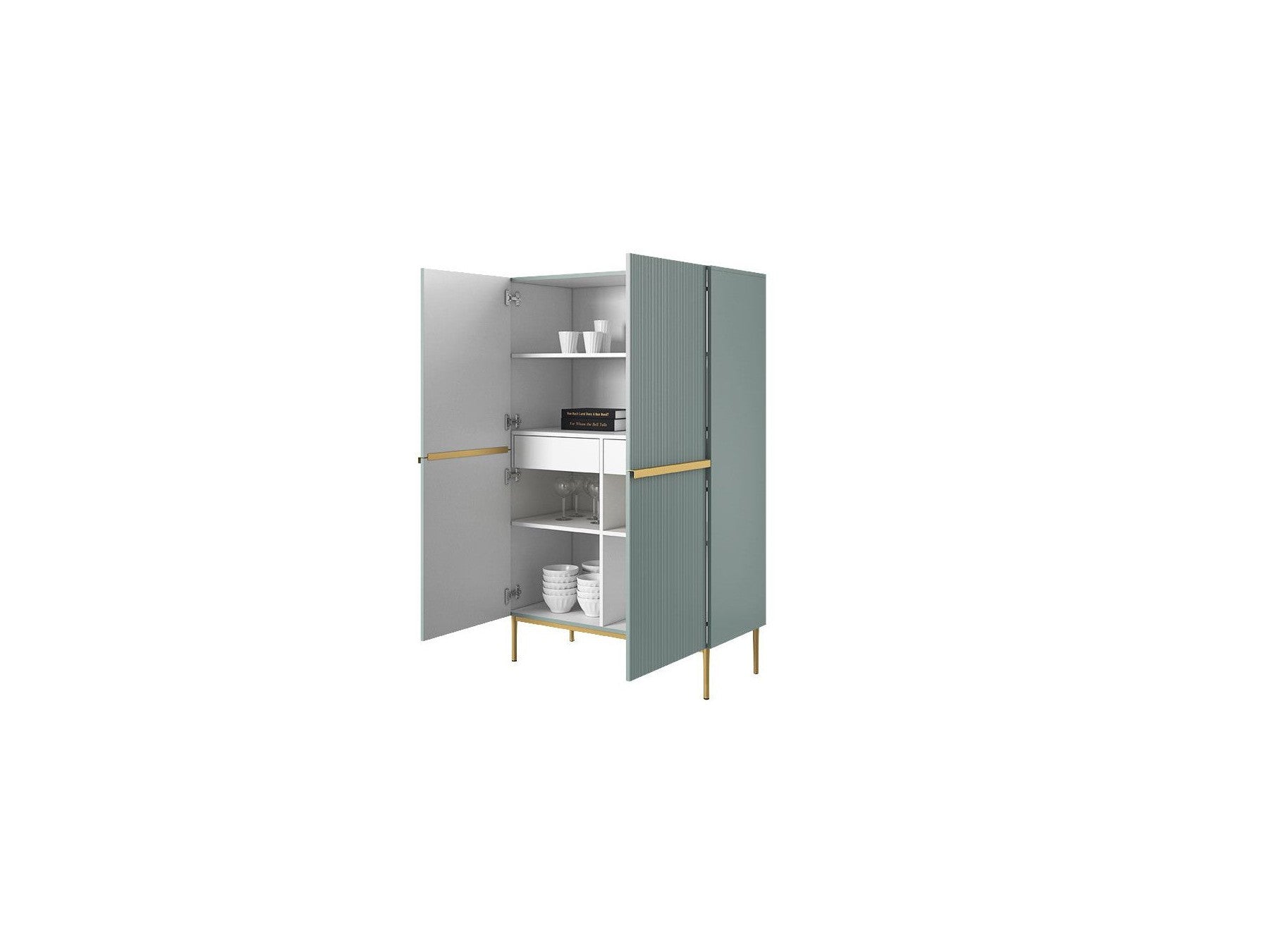 Kasha - Buffet Haut 2 Portes - Pieds Or