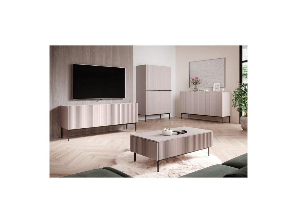 Kasha - Buffet Haut 2 Portes - Pieds Noir