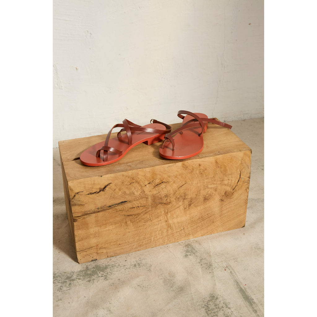 Sandales En Cuir Island - Apricot / Auburn