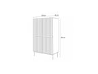 Kasha - Buffet Haut 2 Portes - Pieds Or