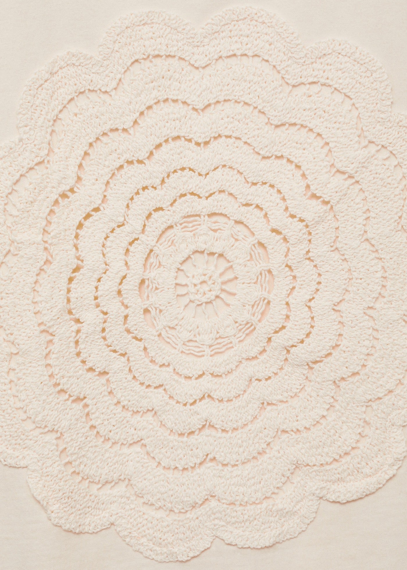 T-Shirt Brodé Fleur En Crochet