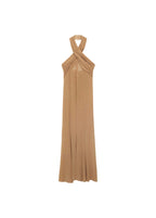 Robe Longue Semi-Transparente Col Croisé