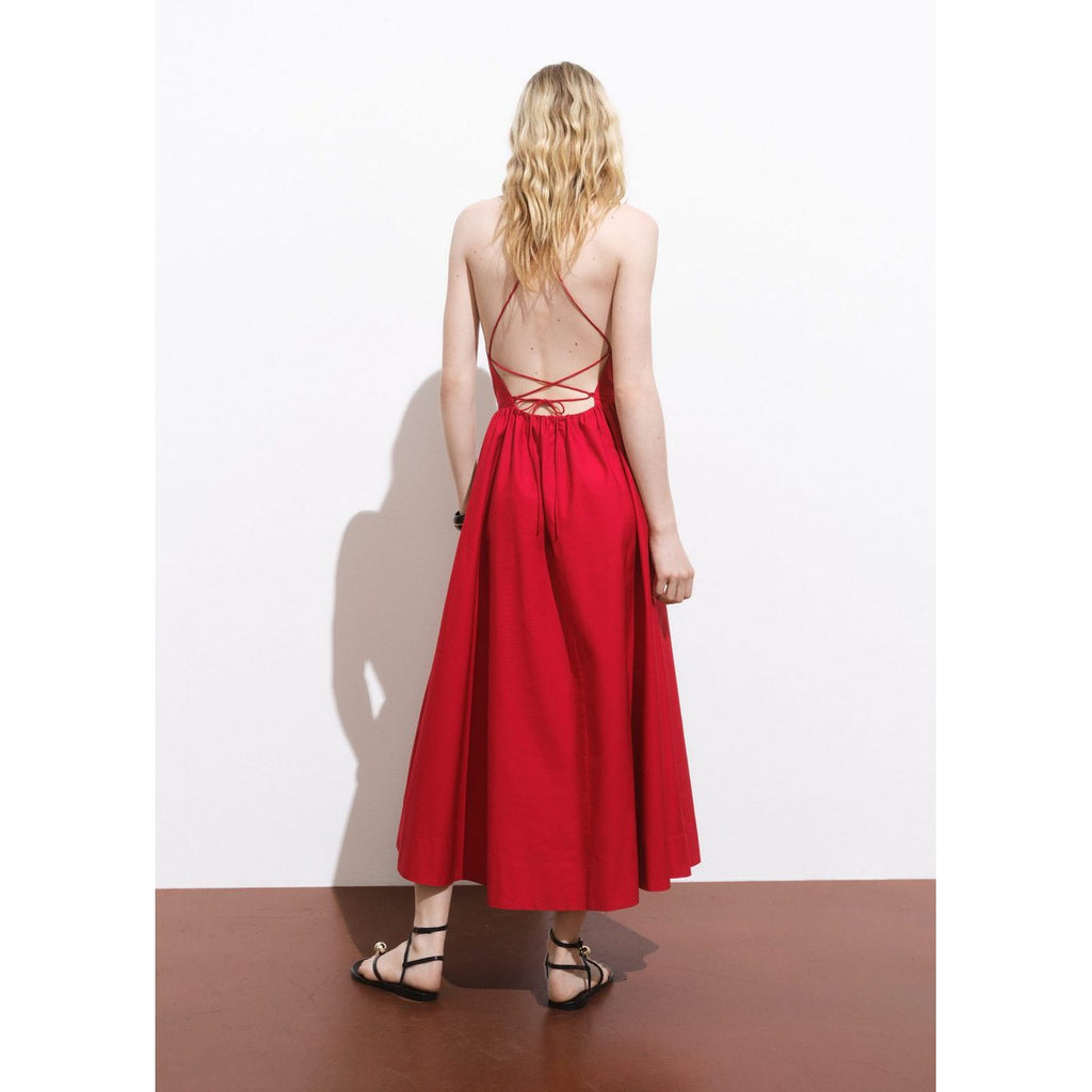 Robe À Emmanchures Américaines Dos Croisé