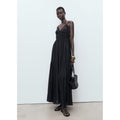 Robe Longue Détails Dentelle