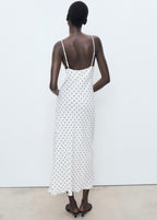 Robe Midi Encolure Drapée