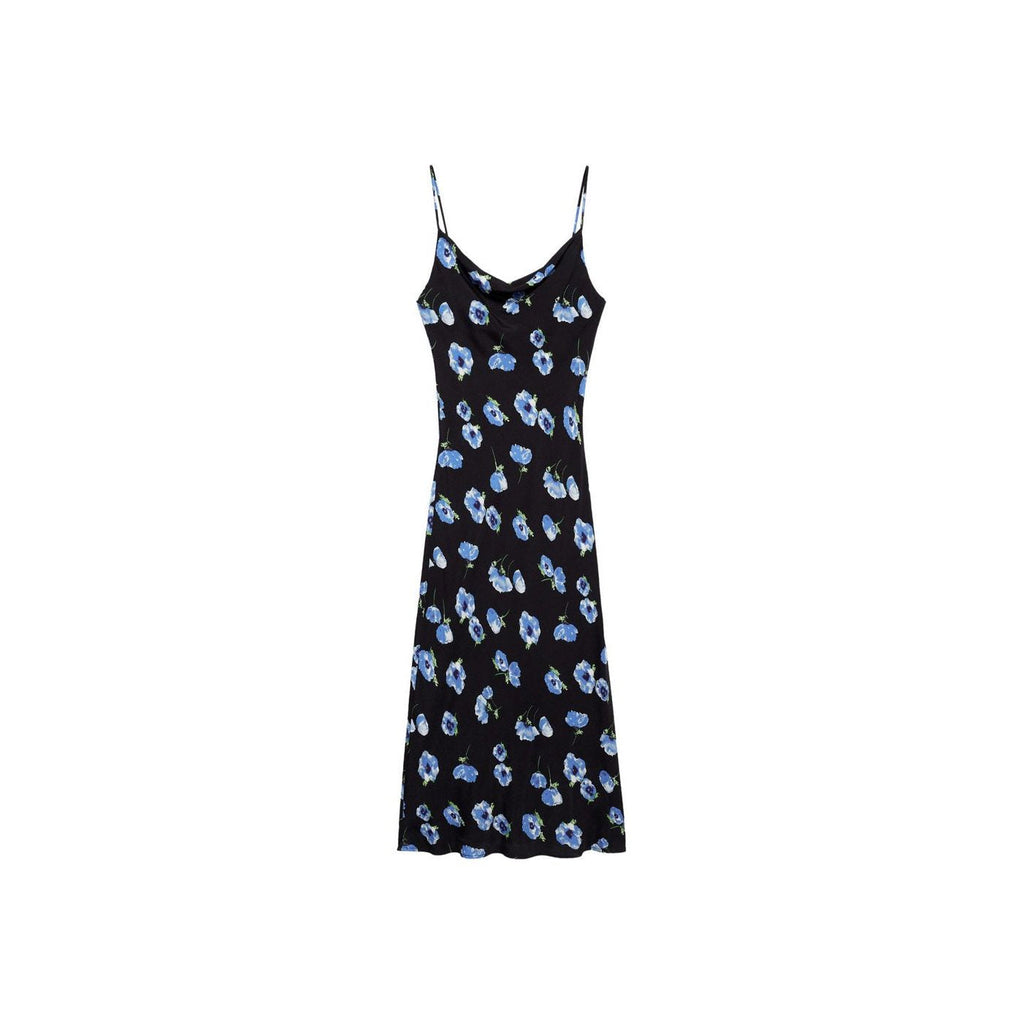 Robe Midi Encolure Drapée
