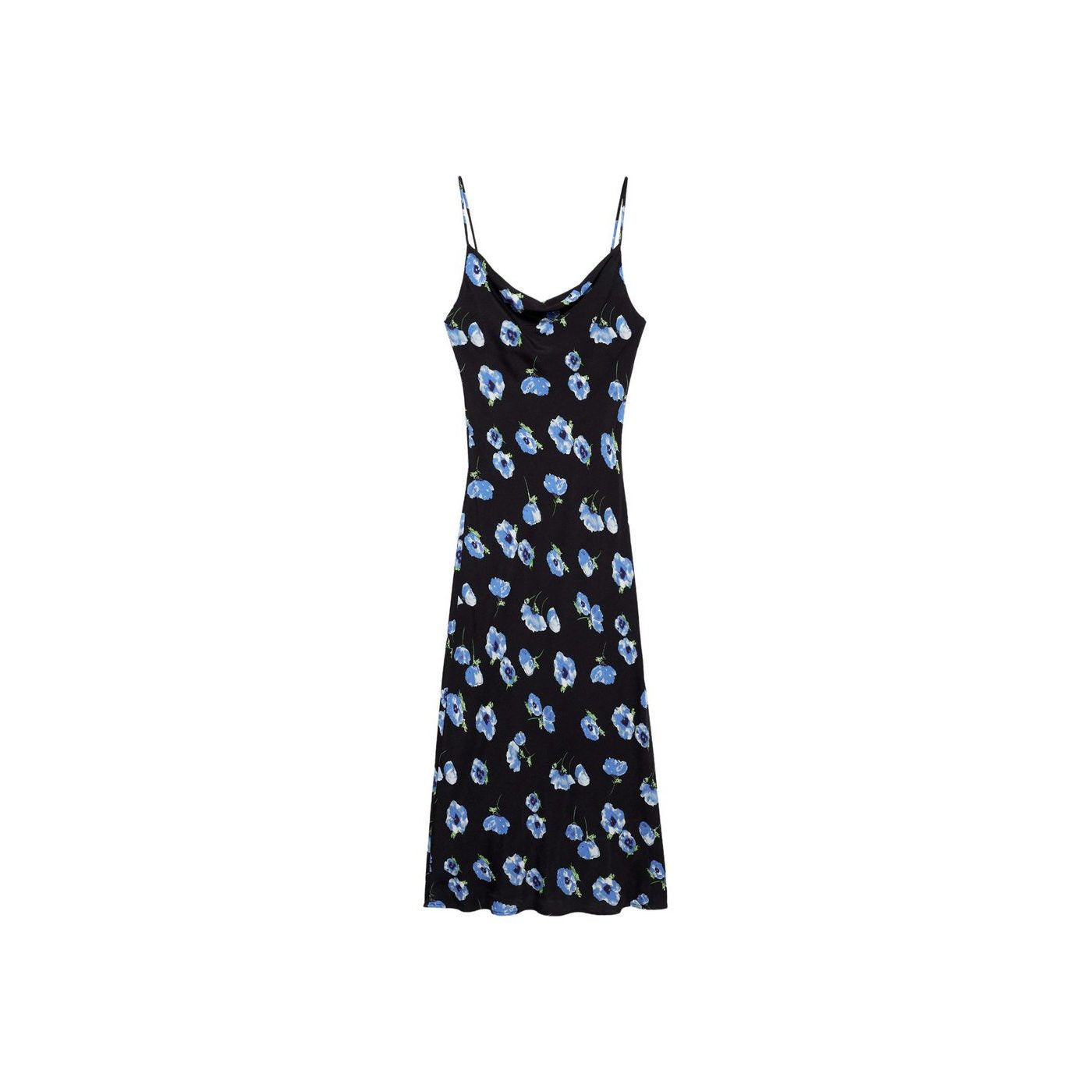 Robe Midi Encolure Drapée