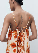 Robe À Emmanchures Américaines Imprimé Palmier