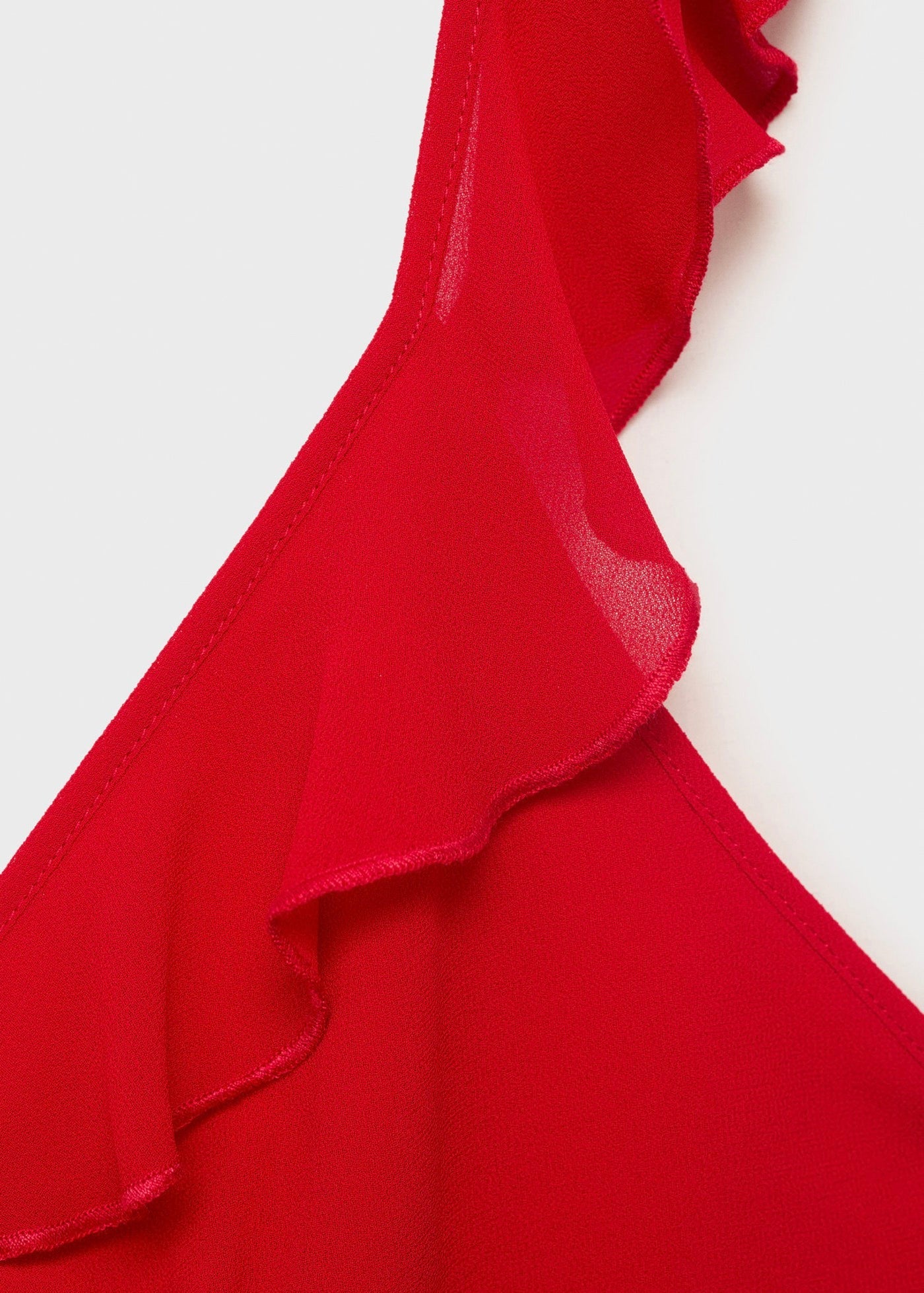 Robe Midi Avec Encolure À Volants