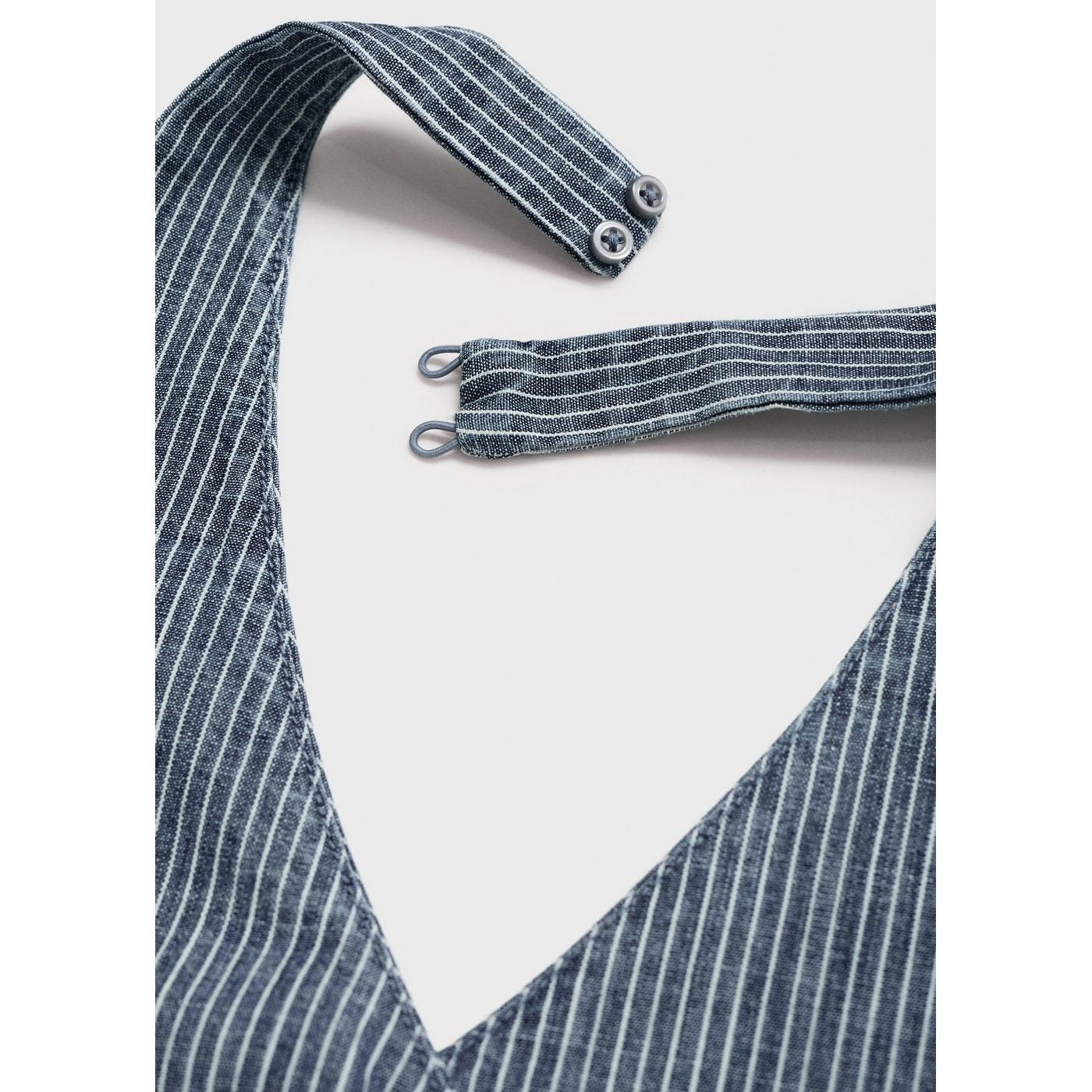 Haut En Denim Croisé À Rayures