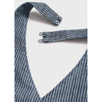 Haut En Denim Croisé À Rayures