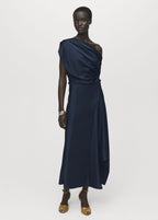 Robe Satinée Asymétrique