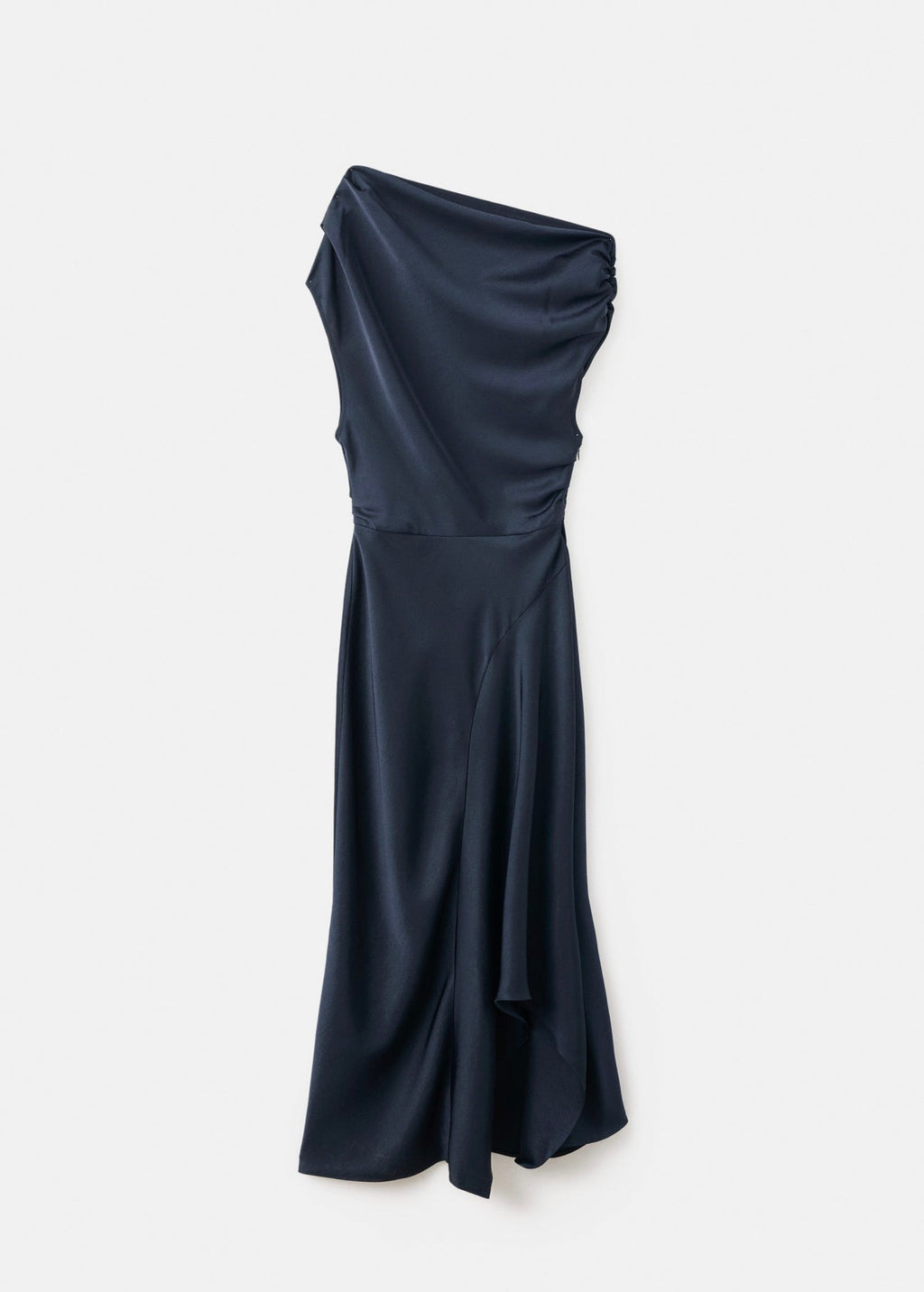 Robe Satinée Asymétrique