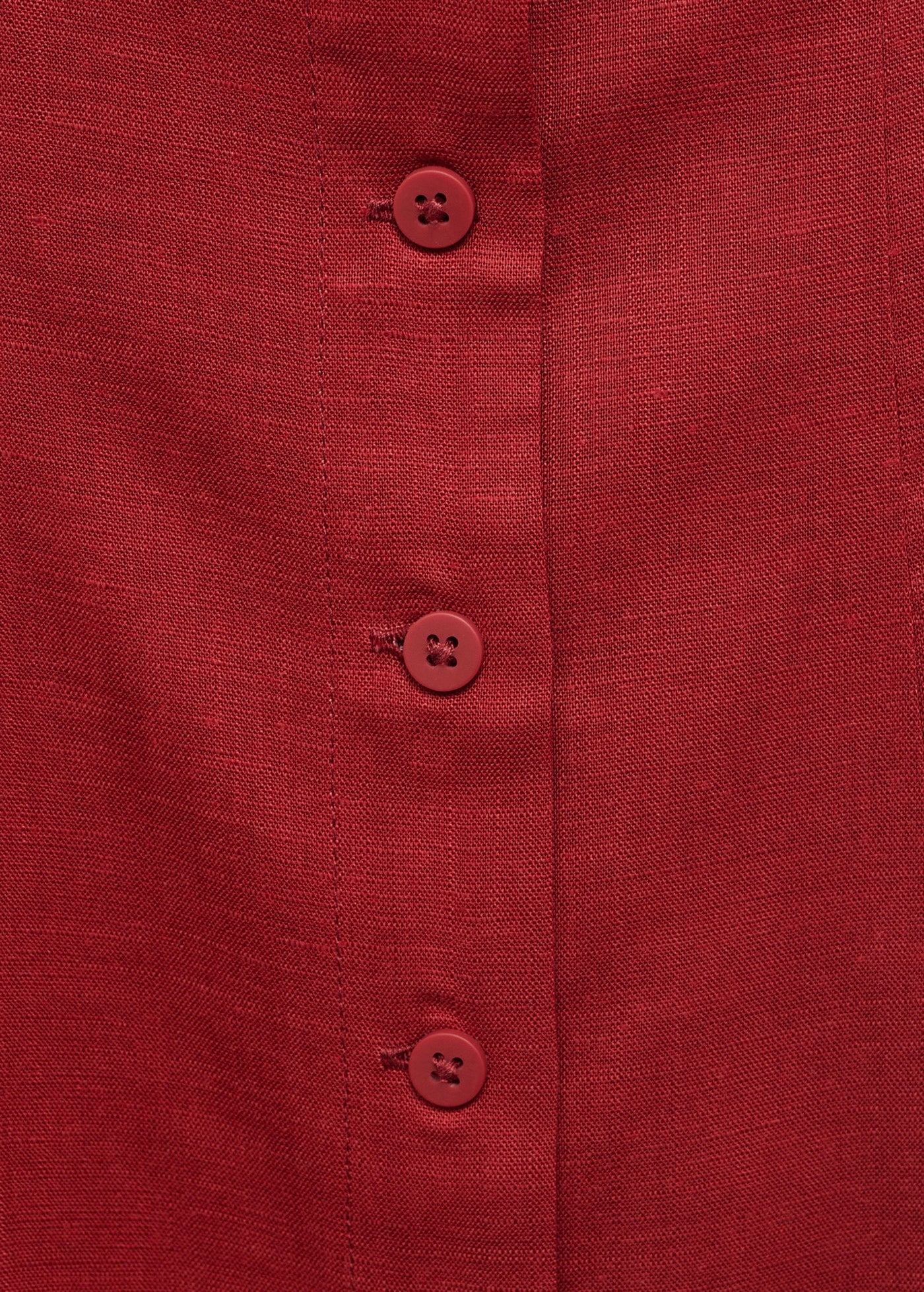 Robe En Lin Mélangé À Boutons