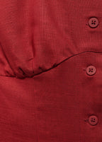 Robe En Lin Mélangé À Boutons