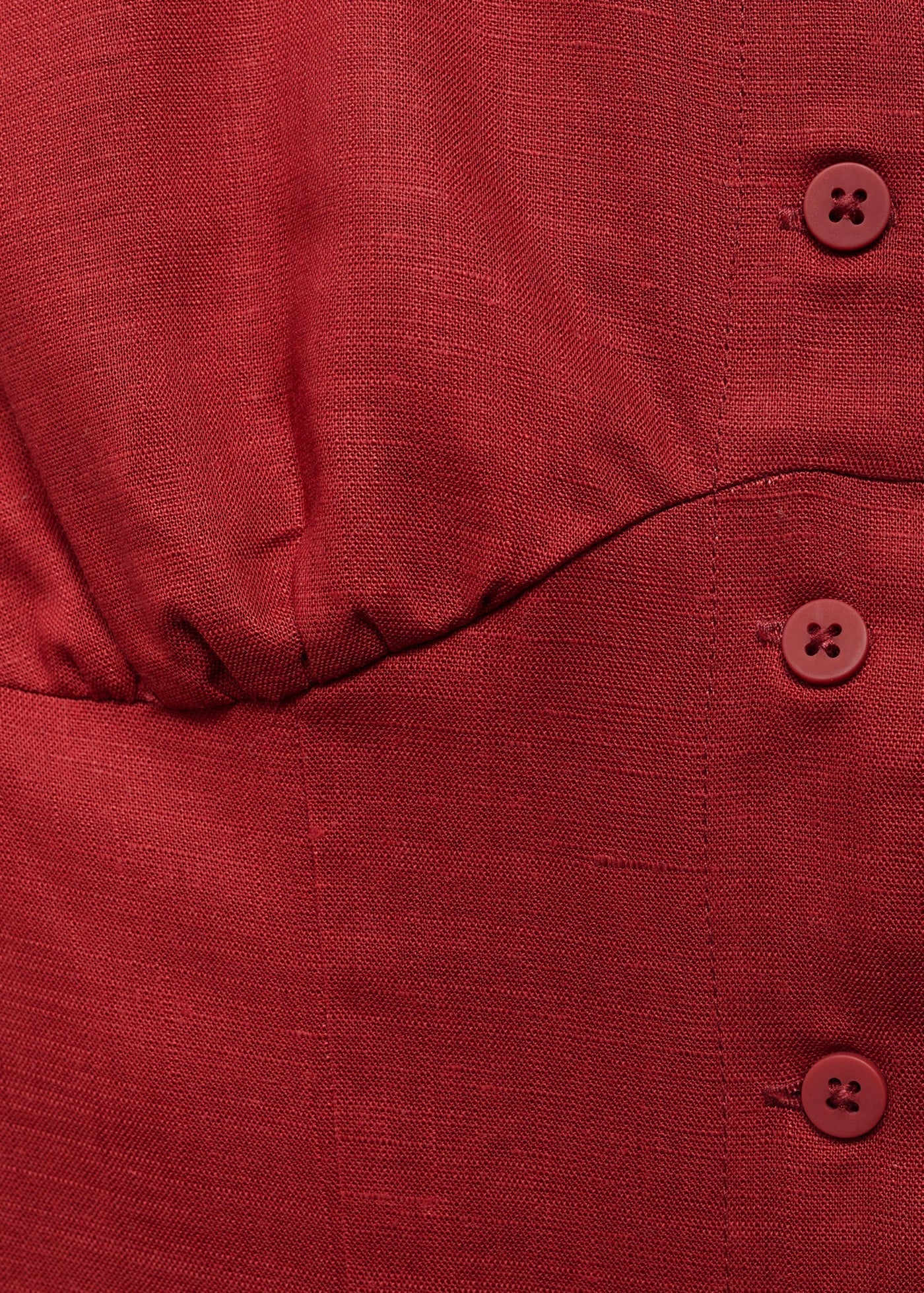 Robe En Lin Mélangé À Boutons