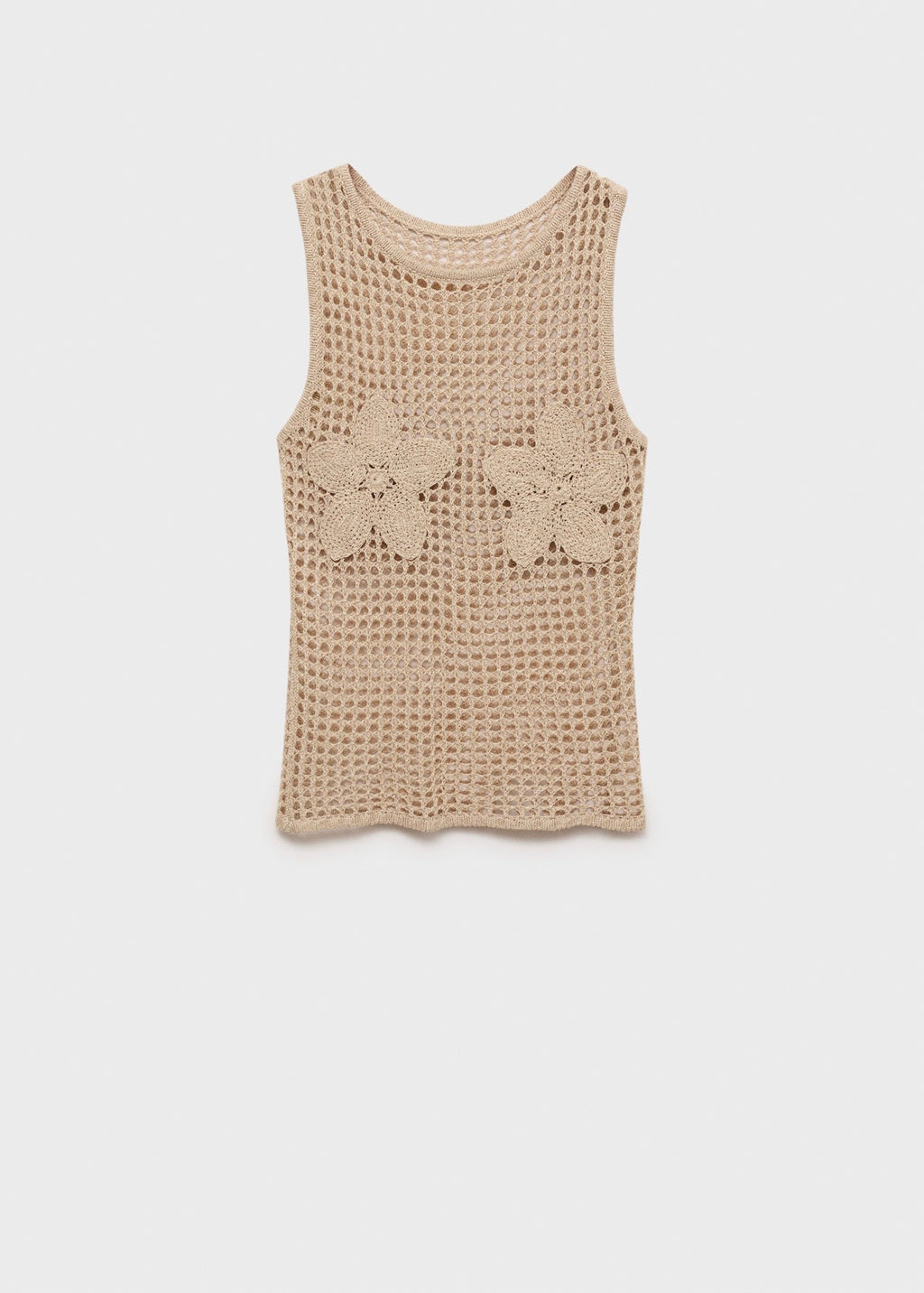 Top En Crochet Brodé À Fleurs