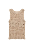 Top En Crochet Brodé À Fleurs