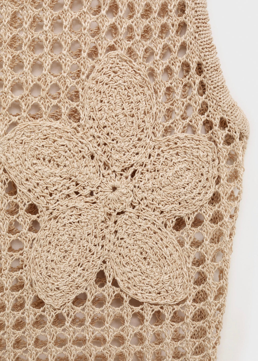 Top En Crochet Brodé À Fleurs
