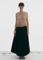 Top En Crochet Brodé À Fleurs