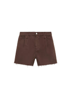 Short En Jean Bas Effiloché Pinces