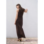 Robe Asymétrique Froncée À Bretelles