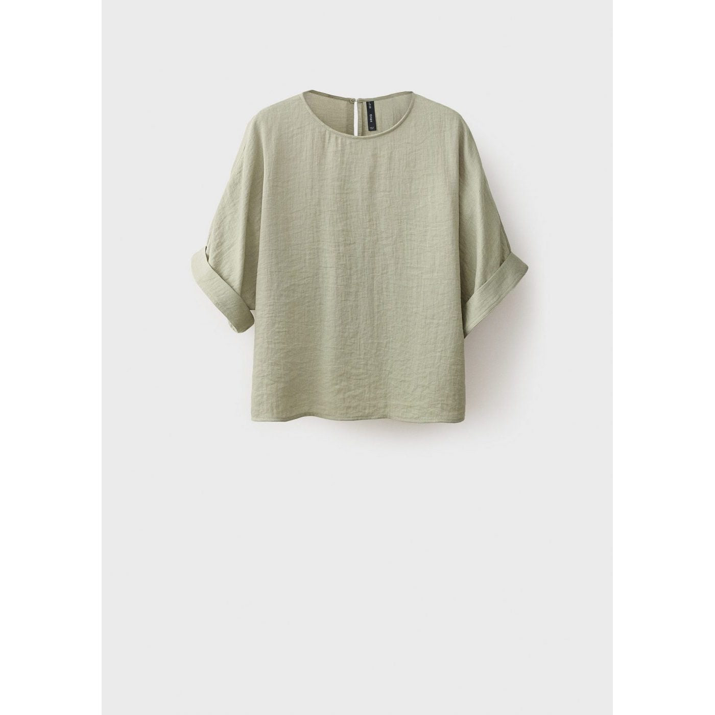 Blouse Oversize À Manches Retroussées