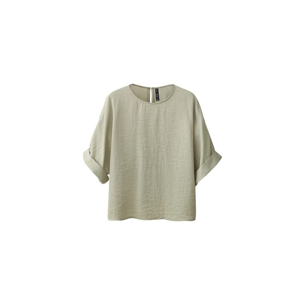 Blouse Oversize À Manches Retroussées