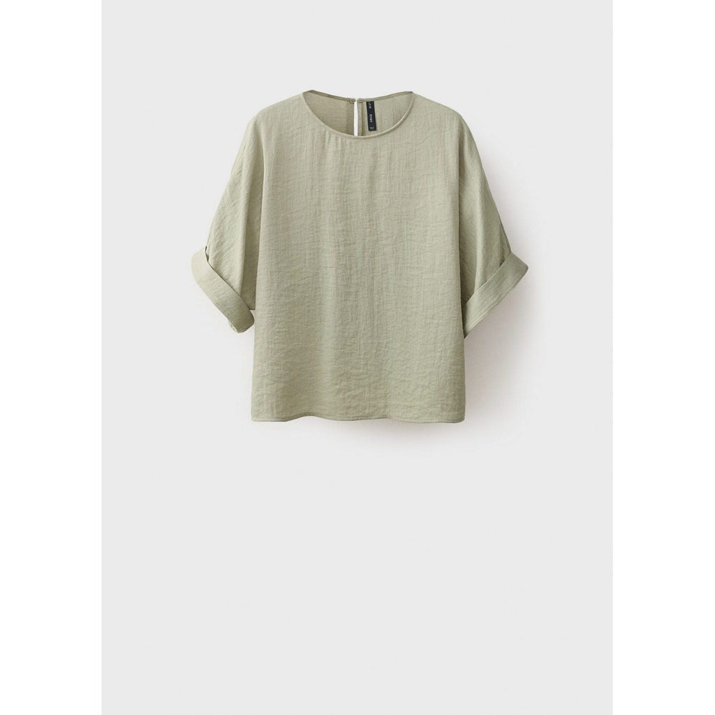Blouse Oversize À Manches Retroussées