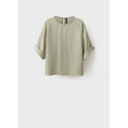 Blouse Oversize À Manches Retroussées