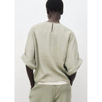 Blouse Oversize À Manches Retroussées