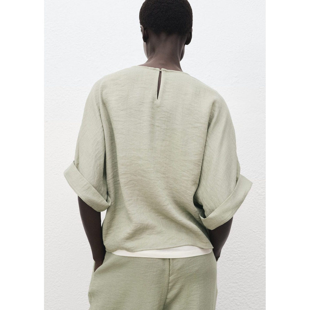 Blouse Oversize À Manches Retroussées