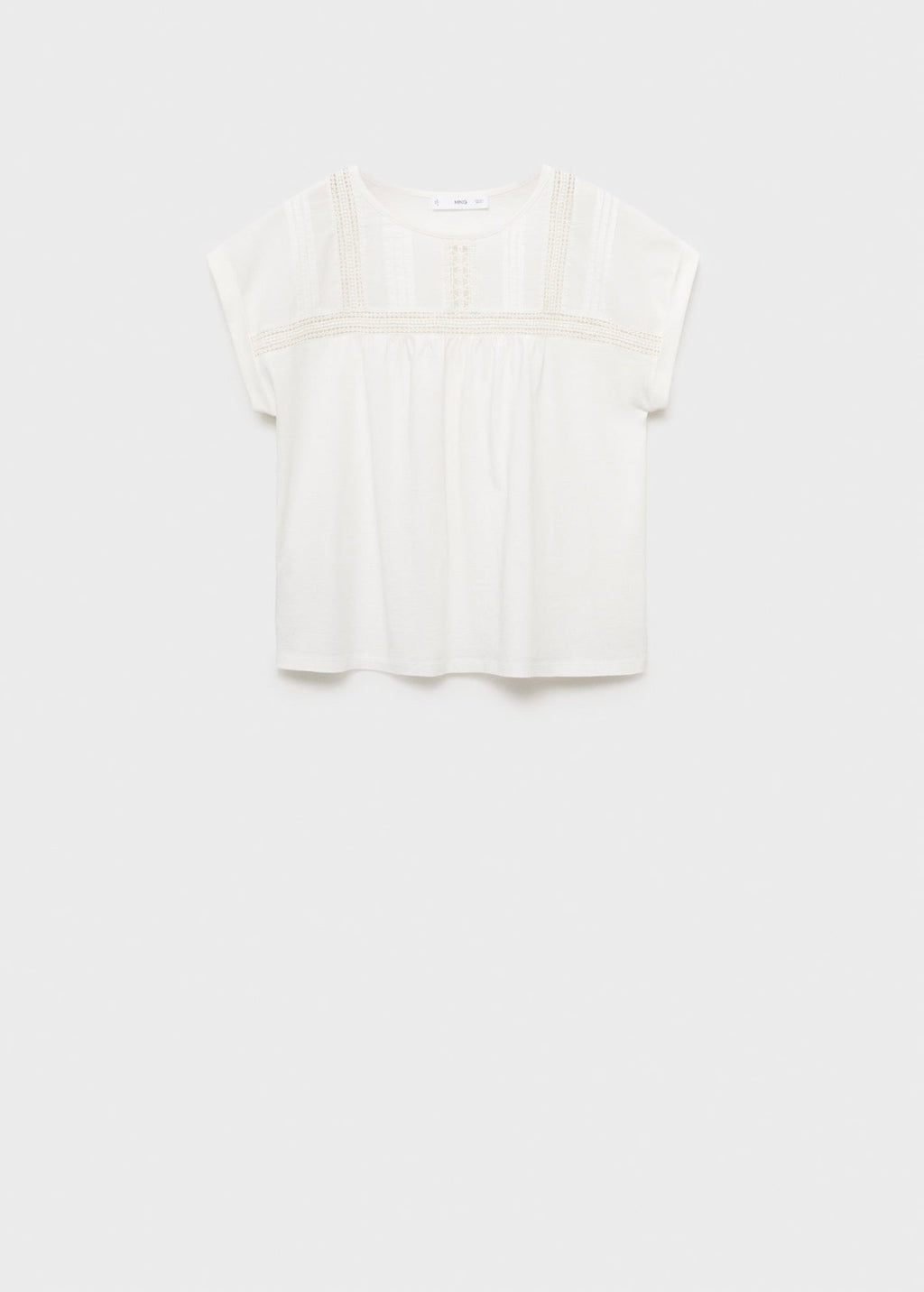 T-Shirt Coton Détails Ajourés