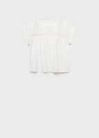 T-Shirt Coton Détails Ajourés