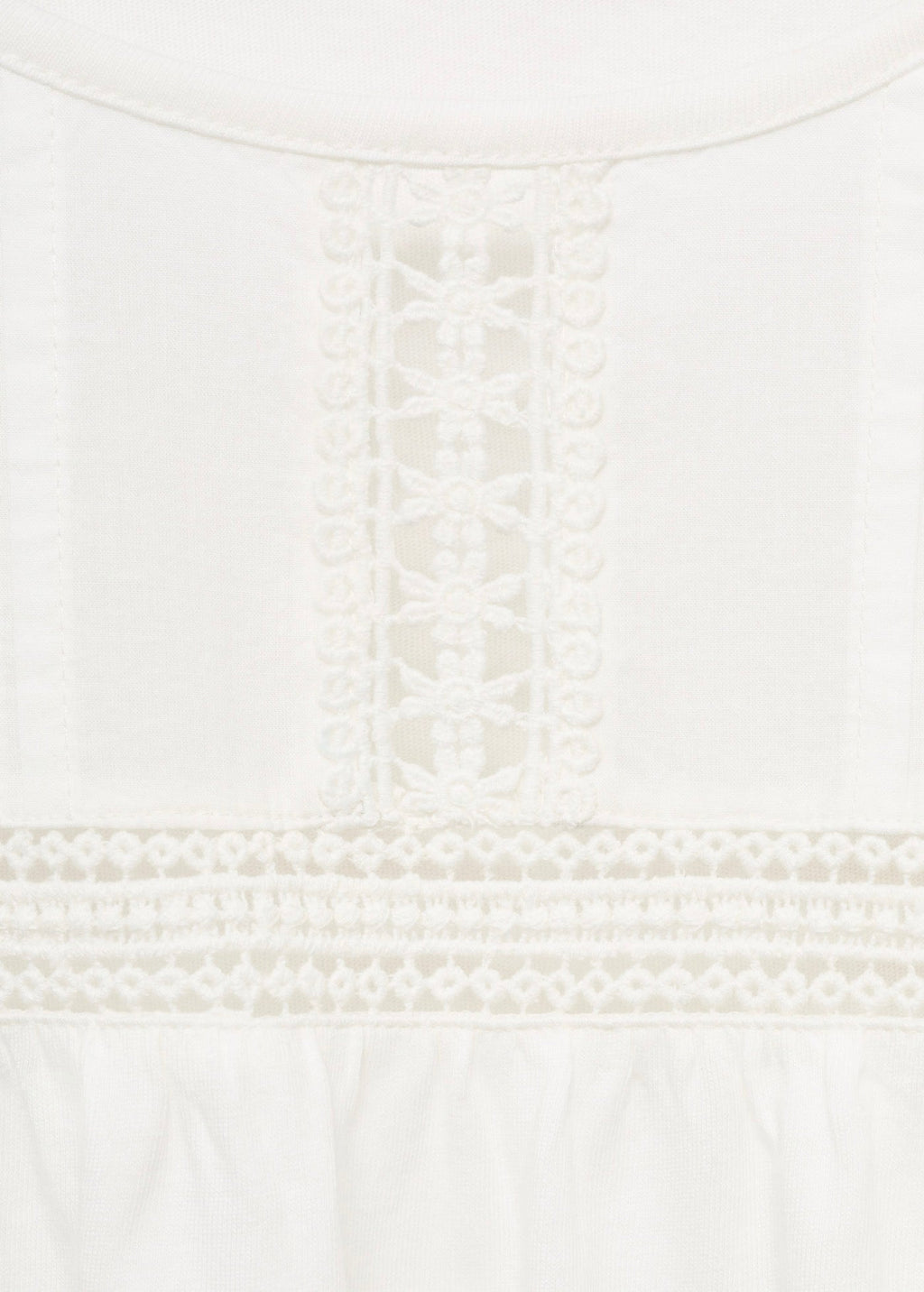 T-Shirt Coton Détails Ajourés