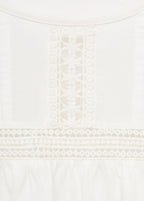 T-Shirt Coton Détails Ajourés