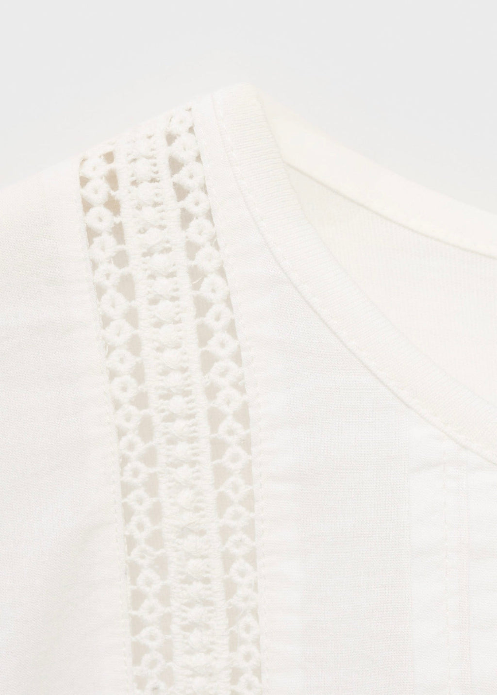 T-Shirt Coton Détails Ajourés