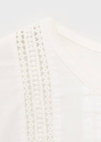 T-Shirt Coton Détails Ajourés